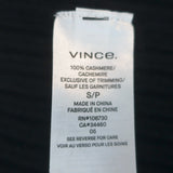 Vince Long Cashmere Cardigan Black Ribbed Knit Size Small V-Neck Duster Sweater