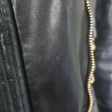 Balmain Multi-Pocket Leather Moto Jacket Black Quilted Leather Size 36