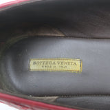 Bottega Veneta Intrecciato Leather Ballet Flats Red Size 38