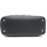 Chanel 2013 Soft Elegance Tote Black Quilted Leather Medium Shoulder Bag