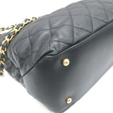 Chanel 2013 Soft Elegance Tote Black Quilted Leather Medium Shoulder Bag