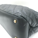 Chanel 2013 Soft Elegance Tote Black Quilted Leather Medium Shoulder Bag