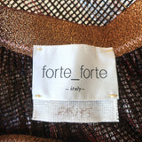 Forte Forte Pleated Maxi Skirt Gold Metallic Size 1