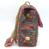 Valentino Roman Stud Rainbow Knit Chain Strap Shoulder Bag NEW