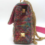 Valentino Roman Stud Rainbow Knit Chain Strap Shoulder Bag NEW