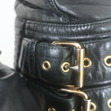 Balmain Multi-Pocket Leather Moto Jacket Black Quilted Leather Size 36