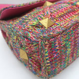 Valentino Roman Stud Rainbow Knit Chain Strap Shoulder Bag NEW