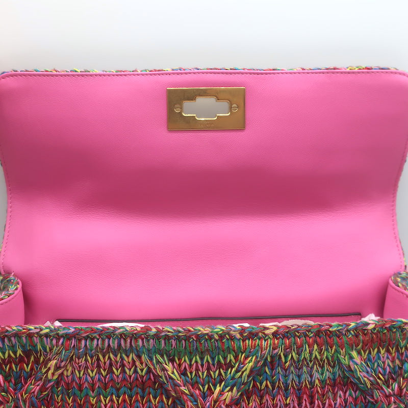 Valentino Roman Stud Rainbow Knit Chain Strap Shoulder Bag NEW