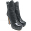 Miu Miu Platform Ankle Boots Black Leather Size 36.5