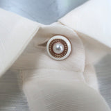 Zimmermann Natura Flip Belted Mini Dress Cream Floral Print Organza Size 0P