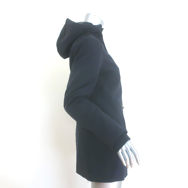 Prada Linea Rossa Hooded Padded Coat Dark Navy Size 40 Zip-Up Jacket