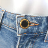 KHAITE Vivian Cropped Bootcut Jeans Blue Stretch Denim Size 26
