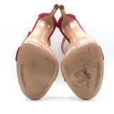 Gianvito Rossi Portofino 105 Ankle Strap Sandals Red Suede Size 37