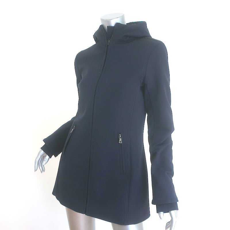 Prada Linea Rossa Hooded Padded Coat Dark Navy Size 40 Zip-Up Jacket