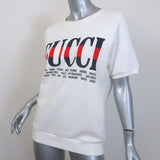 Gucci Cities Short Sleeve Sweatshirt Top White Cotton Size Extra Small