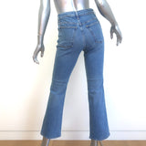 KHAITE Vivian Cropped Bootcut Jeans Blue Stretch Denim Size 26