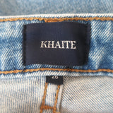 KHAITE Vivian Cropped Bootcut Jeans Blue Stretch Denim Size 26