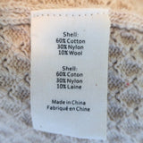 L'Agence Astor Contrast-Trim Cardigan Beige Cotton-Wool Size Extra Small NEW