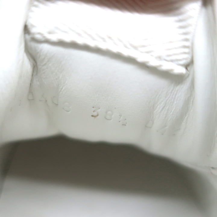 Gucci GG Embossed Low Top Sneakers White Leather Size 38.5