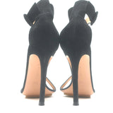 Gianvito Rossi Portofino 105 Ankle Strap Sandals Black Suede Size 37