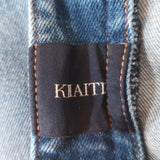 KHAITE Vivian Cropped Bootcut Jeans Blue Stretch Denim Size 26
