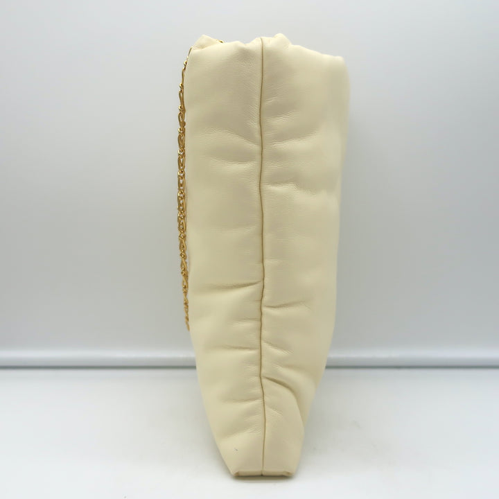 Nanushka Noelani Padded Tote Ivory Vegan Leather Small Shoulder Bag