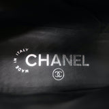 Chanel 16S Quilted Wedge Booties Black/Gold Size 36 Open Toe Ankle Boots