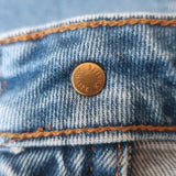KHAITE Vivian Cropped Bootcut Jeans Blue Stretch Denim Size 26
