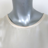 Brunello Cucinelli Monili-Detail Stretch Silk Satin Tank Top Ecru Size Medium