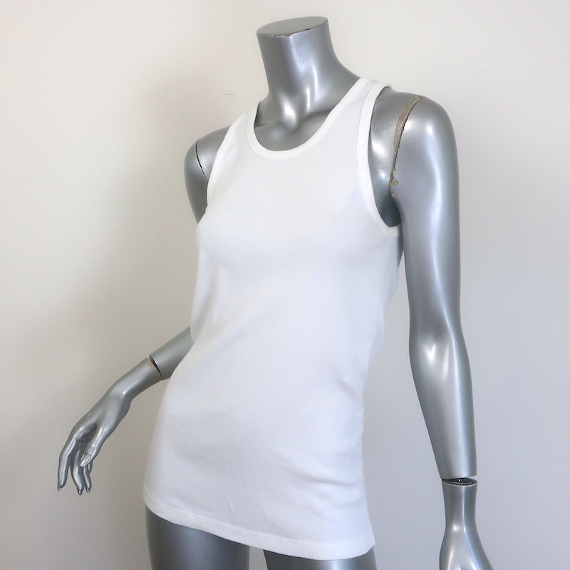 Saint Laurent Tank Top White Cotton Size Medium
