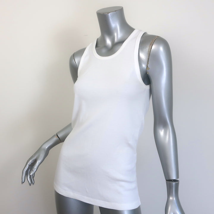 Saint Laurent Tank Top White Cotton Size Medium