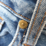 KHAITE Benny Crop Flare Jeans Blue Stretch Denim Size 27