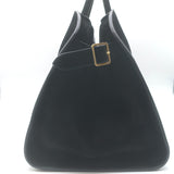 The Row Soft Margaux 15 Large Top-Handle Bag Black Suede NEW