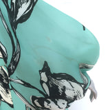 Silvia Tcherassi Babette Sequin-Trim Midi Dress Aqua Floral Silk Size Small