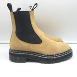 Proenza Schouler Chelsea Boots Beige Suede Size 38.5 Lug Sole Ankle Boots