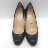 Christian Louboutin Simple Pumps Black Leather Size 37