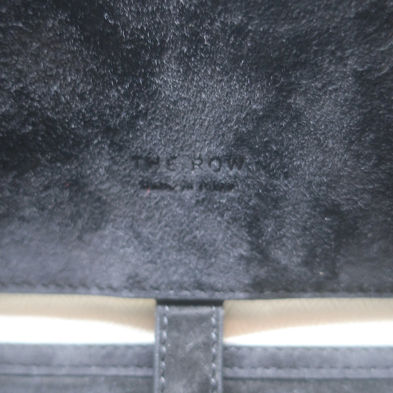 The Row Soft Margaux 15 Large Top-Handle Bag Black Suede NEW
