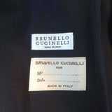 Brunello Cucinelli Monili-Trimmed Vest Black Stretch Wool Sateen Size 40