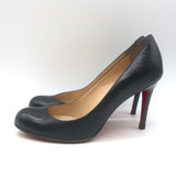 Christian Louboutin Simple Pumps Black Leather Size 37
