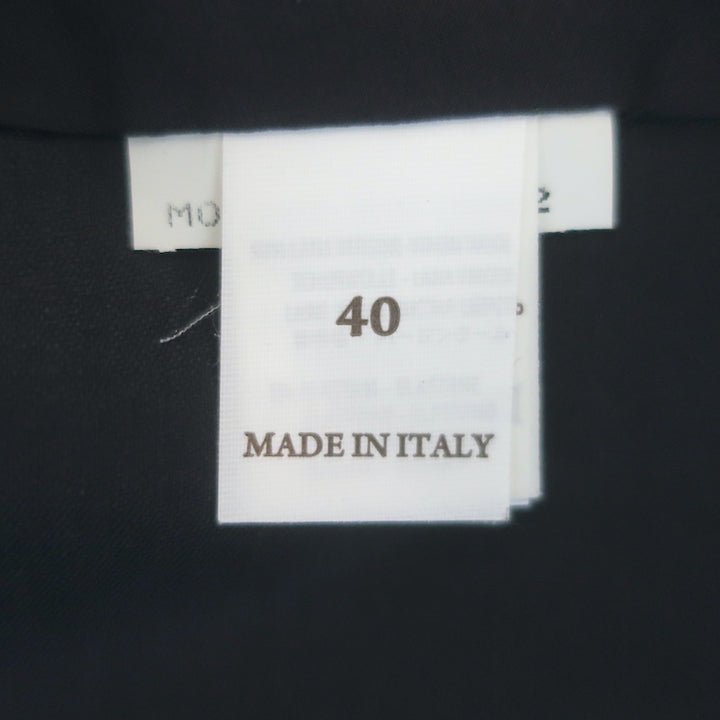 Brunello Cucinelli Monili-Trimmed Vest Black Stretch Wool Sateen Size 40