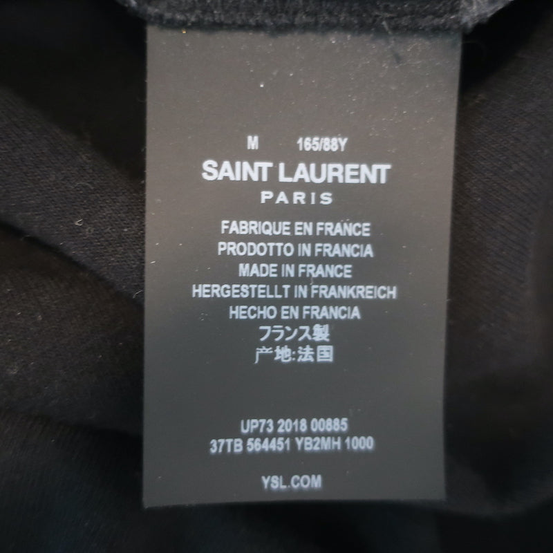 Saint Laurent Tank Top Black Cotton Size Medium
