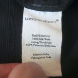 LoveShackFancy Idalia Lace-Trimmed Maxi Dress Black Silk Size 4