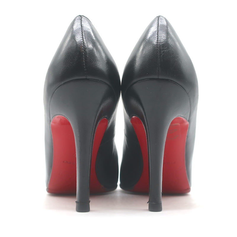 Christian Louboutin Simple Pumps Black Leather Size 37