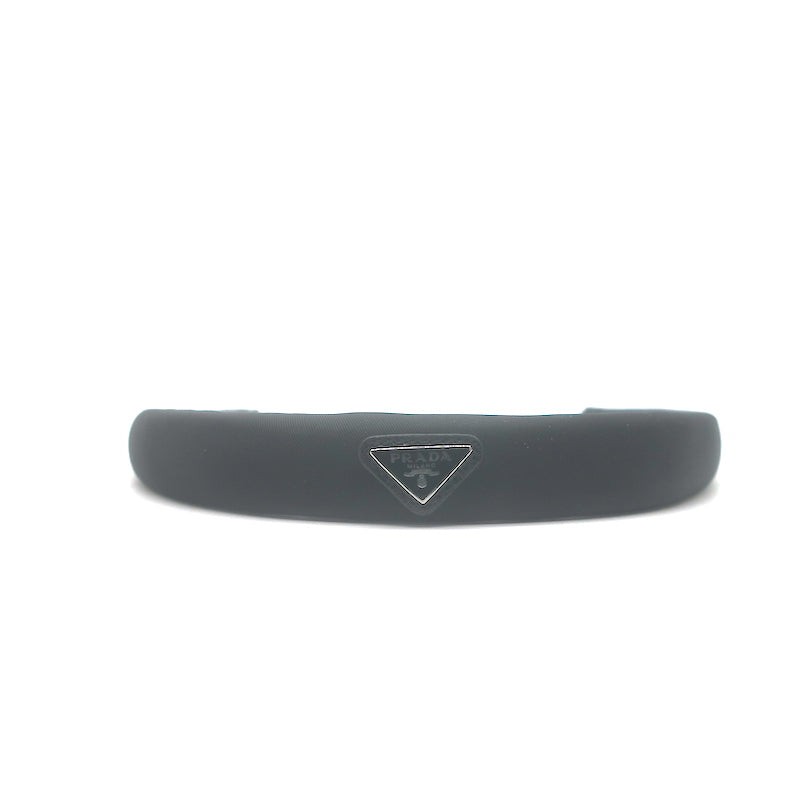 Prada Re-Nylon Mini Logo Headband Black