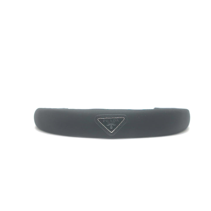 Prada Re-Nylon Mini Logo Headband Black