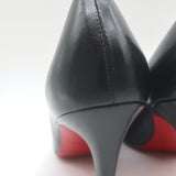 Christian Louboutin Simple Pumps Black Leather Size 37