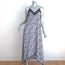 Zadig & Voltaire Risty Maxi Slip Dress White/Blue Floral Print Size Extra Small