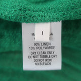 Lisa Marie Fernandez The Poet Belted Midi Dress Green Linen-Blend Size 1