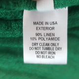 Lisa Marie Fernandez The Poet Belted Midi Dress Green Linen-Blend Size 1