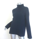 The Row Ribbed Knit Turtleneck Sweater Navy Wool-Cashmere Size Large